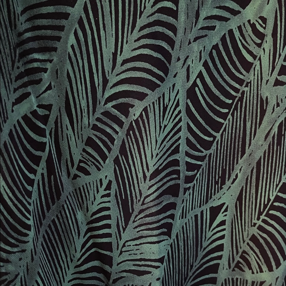 Express Navy Blue And Teal Leaf Pattern Maxi Skir… - image 3